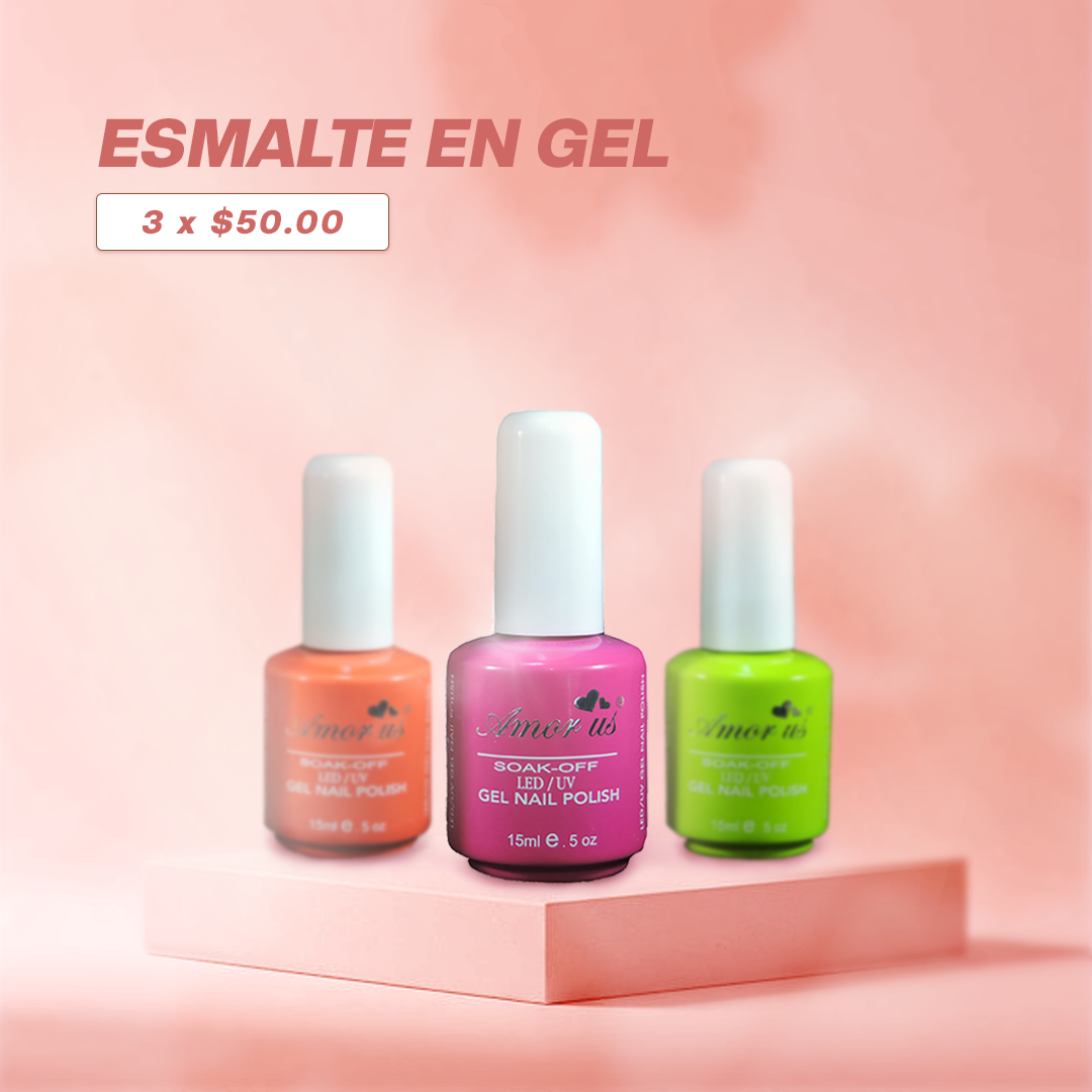 PROMOCIÓN ESMALTE DE GEL 3 X $50